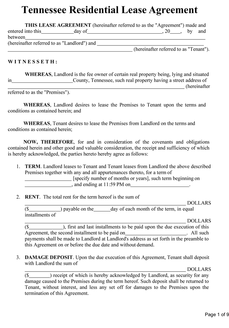 Residential Lease Agreement Doc Rental Agreement Template 25 Templates To Write Perfect Agreement