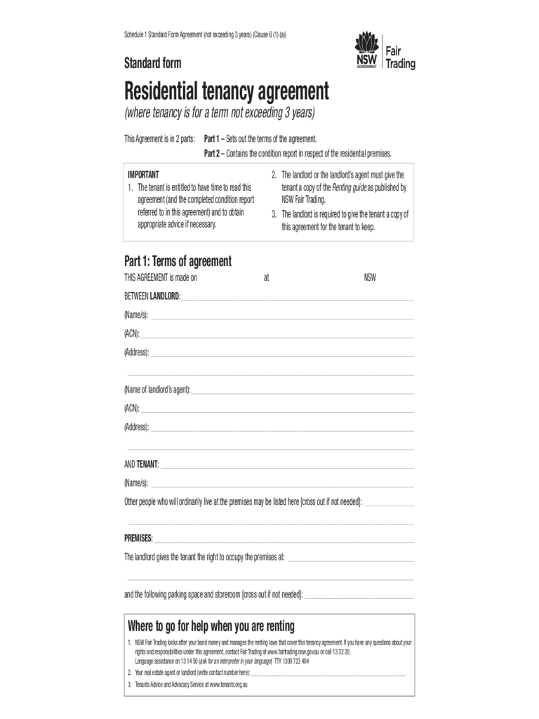 Residential Tenancy Agreement Qld Tenancy Agreement Form 6 Free Templates In Pdf Word Excel Download