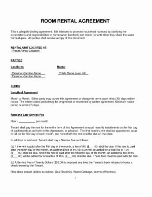 Room Rental Agreement Form 009 Free Room Rental Lease Agreement Template Pics For Rent Striking