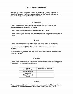 Room Rental Agreement Form 39 Simple Room Rental Agreement Templates Template Archive