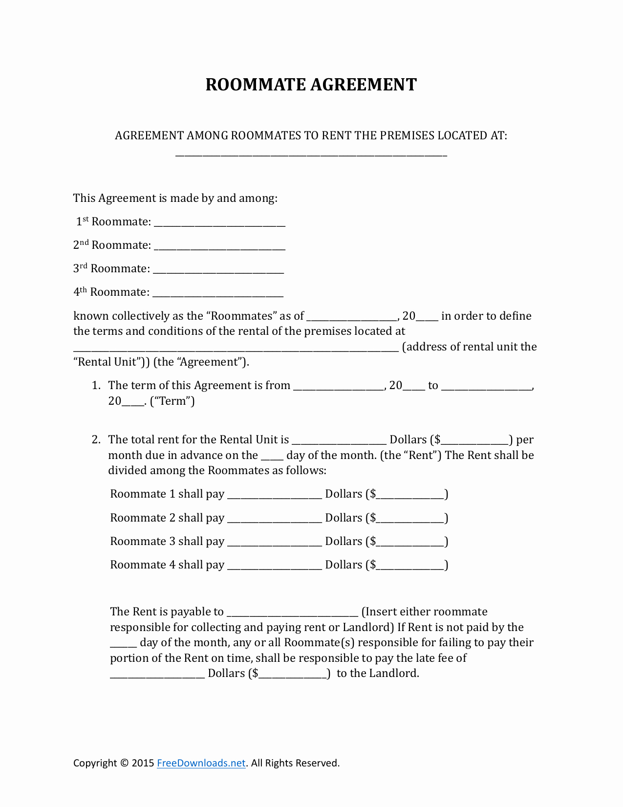 Room Rental Agreement Form Rental Agreement Template Pdf Awesome 10 Sample Rental Lease