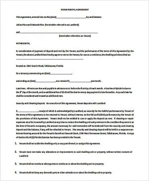 Room Rental Agreement Form Room Rentalgreement Templates Template Isla Nuevodiario Co Word Doc