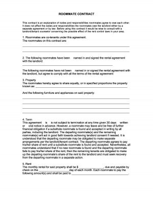 Roommate Agreement Template Word 013 Roommate Lease Agreement Template Ideas Incredible Texas Sample