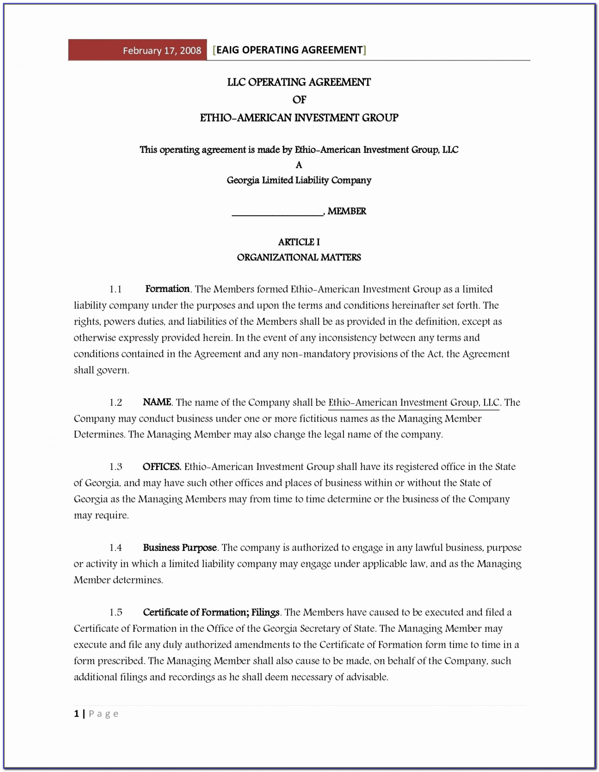 S Corp Operating Agreement Template Corporation Operating Agreement Template Unique How To Form An Llc