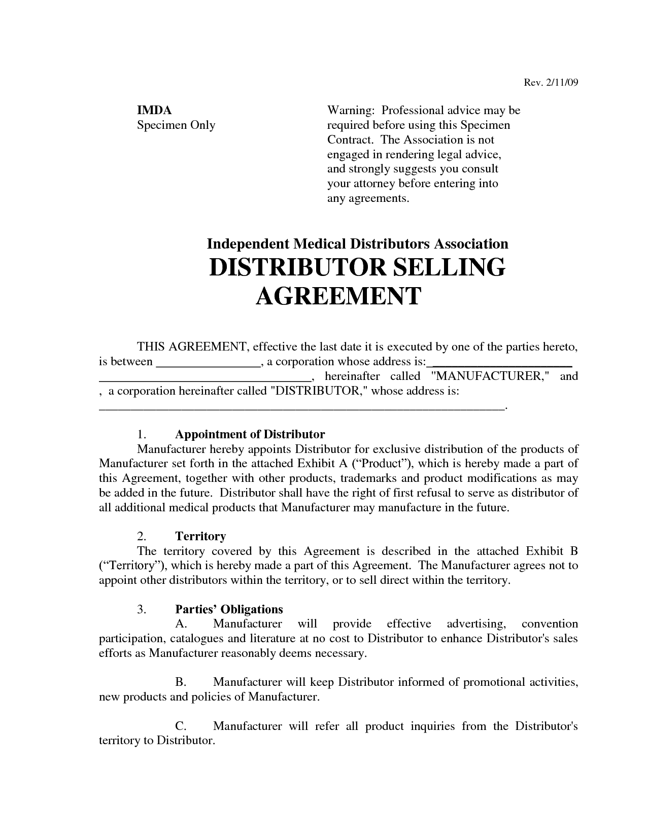 Sales And Distribution Agreement Top 5 Free Distributor Agreement Templates Word Templates Excel