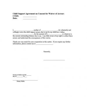 Sample Child Support Agreement Child Support Agreement Between Parents Form Sample