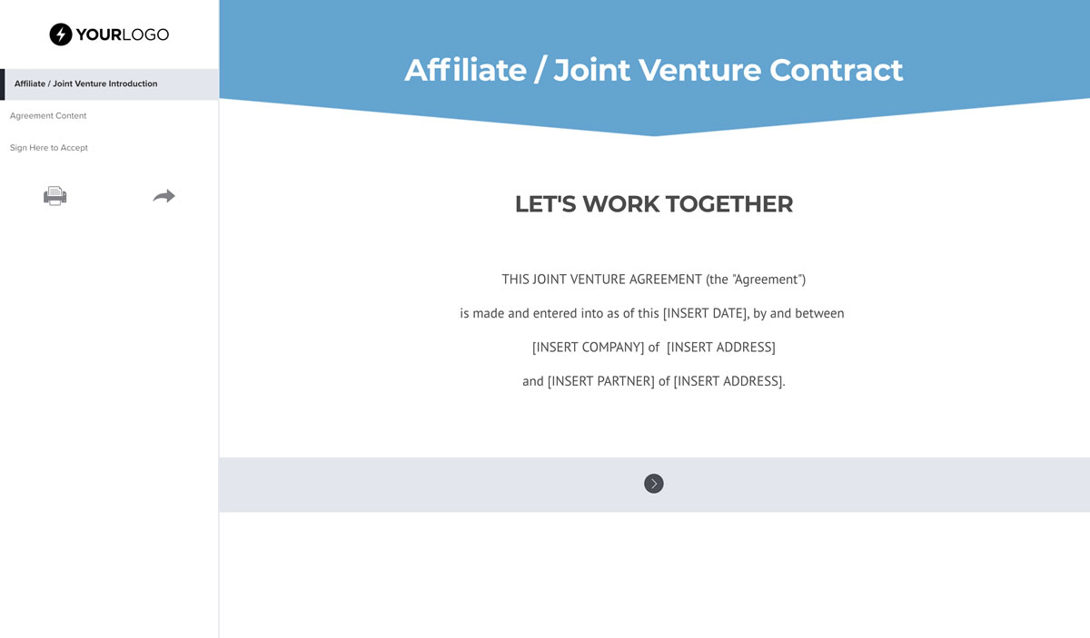 Sample Joint Venture Agreement Between Two Companies Free Contract Agreements And Templates Better Proposals