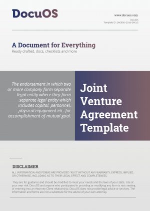 Sample Joint Venture Agreement Between Two Companies Joint Venture Agreement Docuos