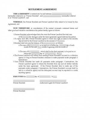 Sample Settlement Agreement 019 Debt Settlement Agreement Template Sample Letters To Creditors