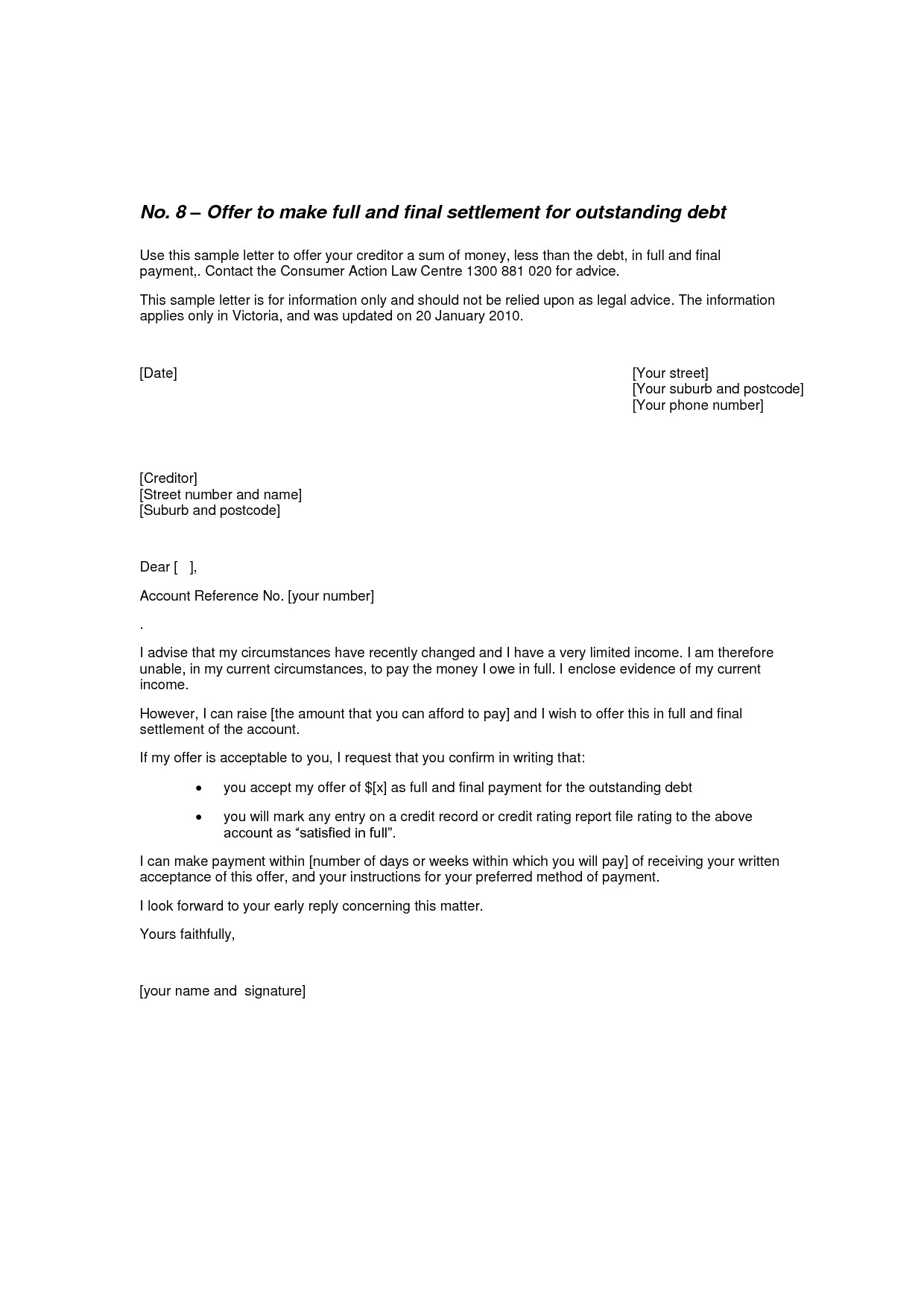 Sample Settlement Agreement Settlement Agreement Letter Template Examples Letter Templates