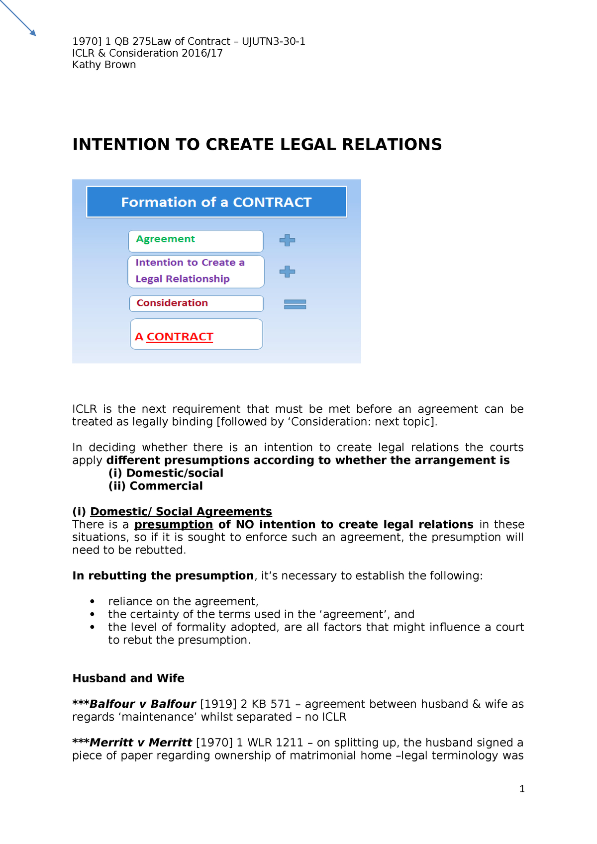 Separate Maintenance Agreement Iclrconsideration Contract Law Studocu