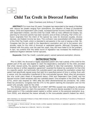 Separate Maintenance Agreement Pdf Child Tax Credit In Divorced Families