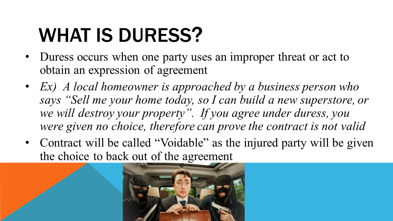 Signing An Agreement Under Duress Lesson 8 1genuine Agreement Ppt Download