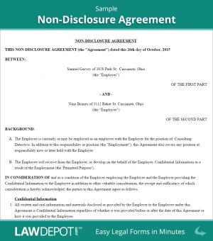 Simple Confidentiality Agreement Free Non Disclosure Agreement Create Download And Print