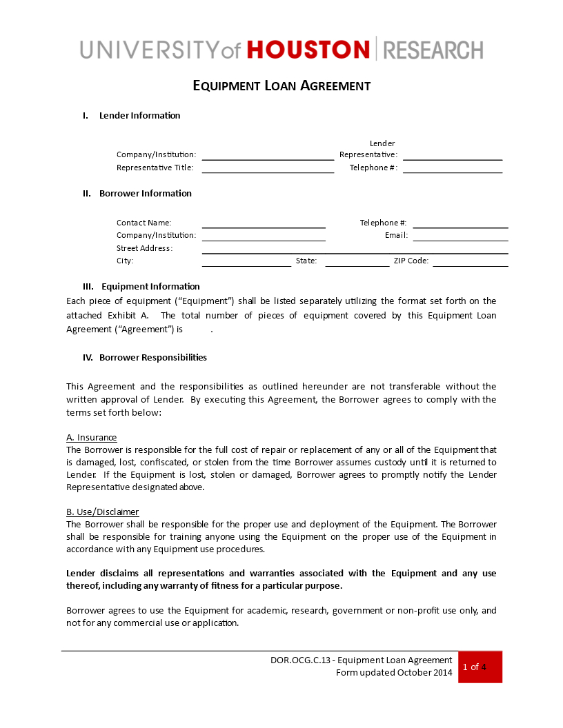 Simple Loan Agreement Pdf Equipment Loan Agreement Template Employee Uk Resume Simple Free