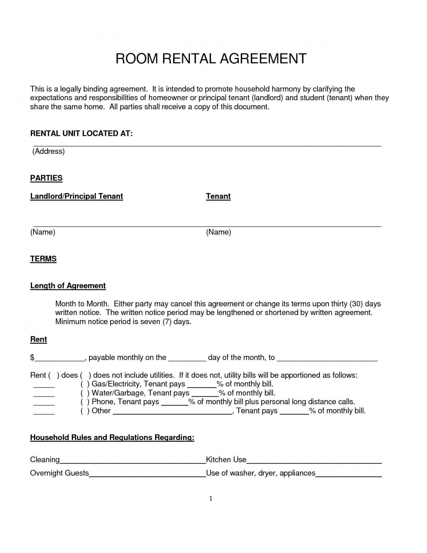 Simple Room Lease Agreement 018 Room Rental Agreement Texas Fresh Form Templates Lease Forms