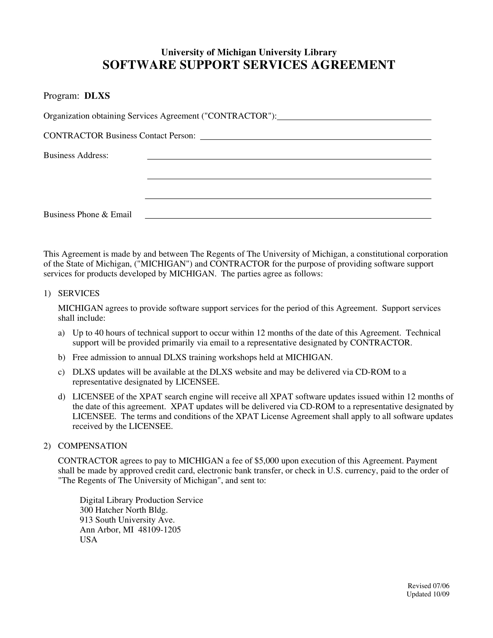 Software Agreement Contract 4 Software Agreement Contract Forms Pdf Doc