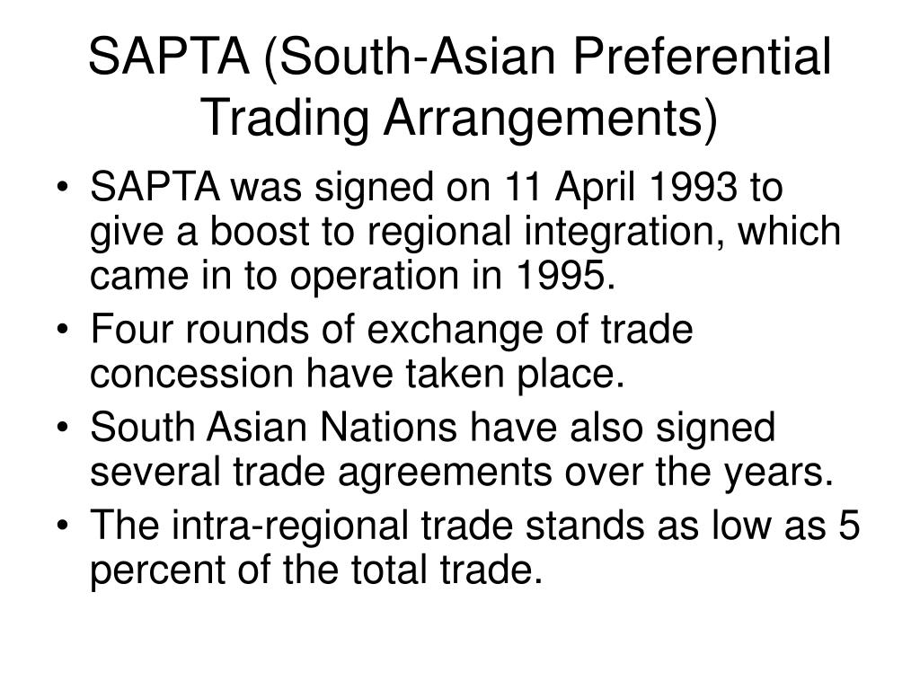 South Asian Preferential Trade Agreement Ppt Future Regional Integration Possible Trajectories Powerpoint