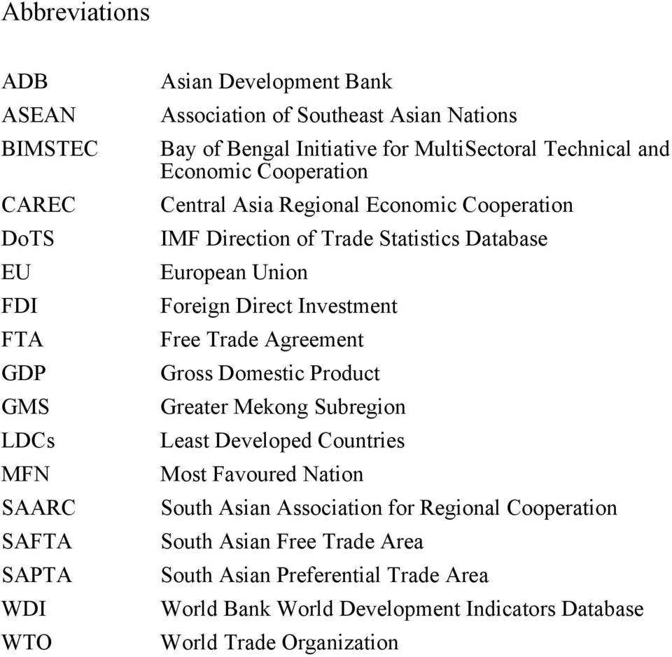 South Asian Preferential Trade Agreement Saarc Changing Realities Opportunities And Challenges Pdf