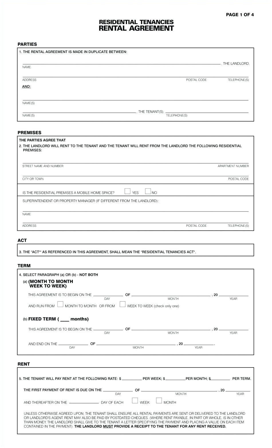 Printable Spanish Rental Application