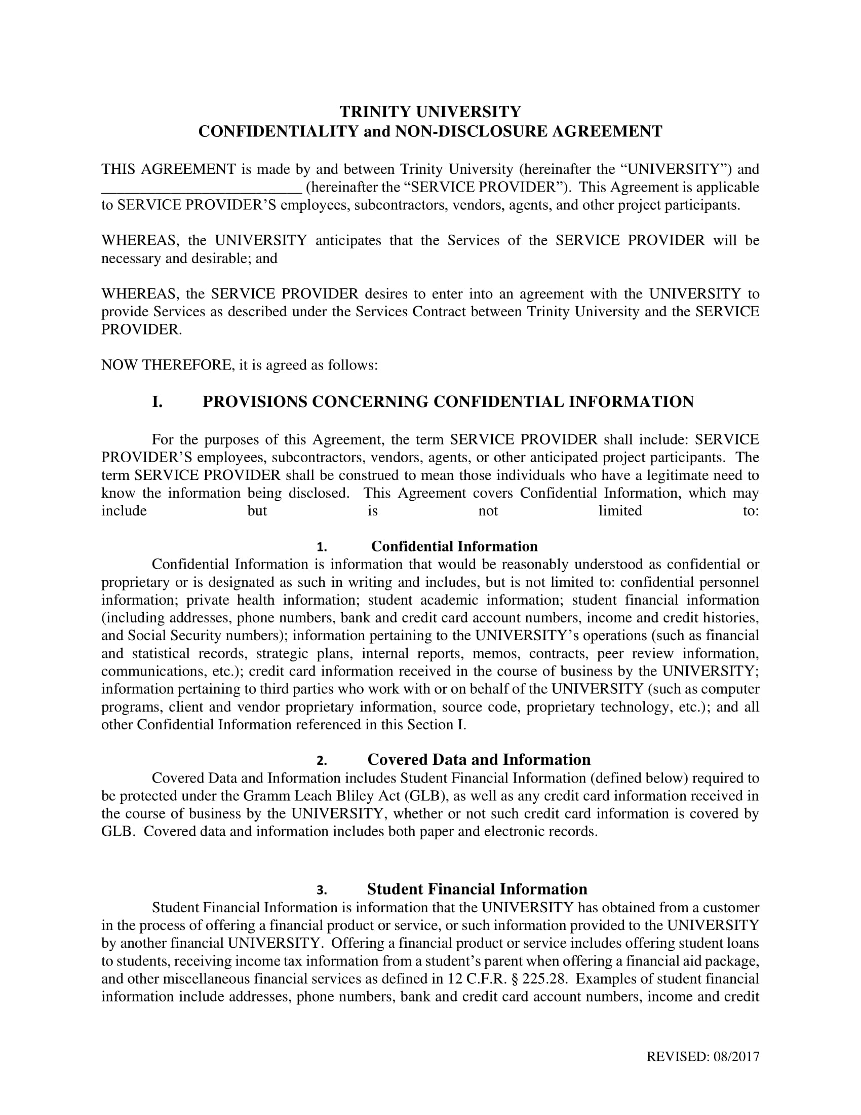 Standard Non Disclosure Agreement Pdf 9 Non Disclosure Confidentiality Agreement Examples Pdf Examples