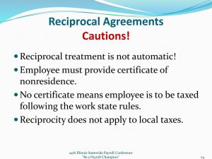 State Tax Reciprocity Agreements An Introduction To Multi State Taxation Ppt Download