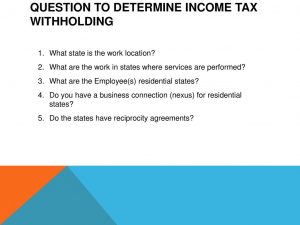 State Tax Reciprocity Agreements Arlene Baker Principal Tax Instructor Paycor Inc Ppt Download