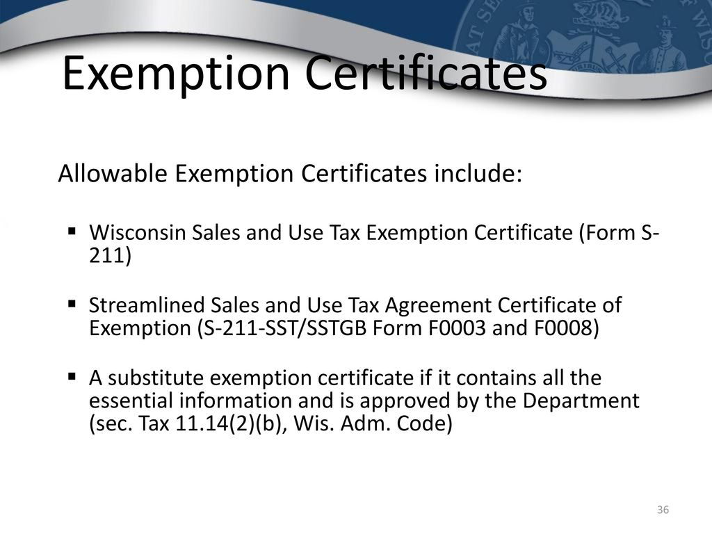 Streamlined Sales And Use Tax Agreement Form Wisconsin Sales And Use Tax Ppt Download