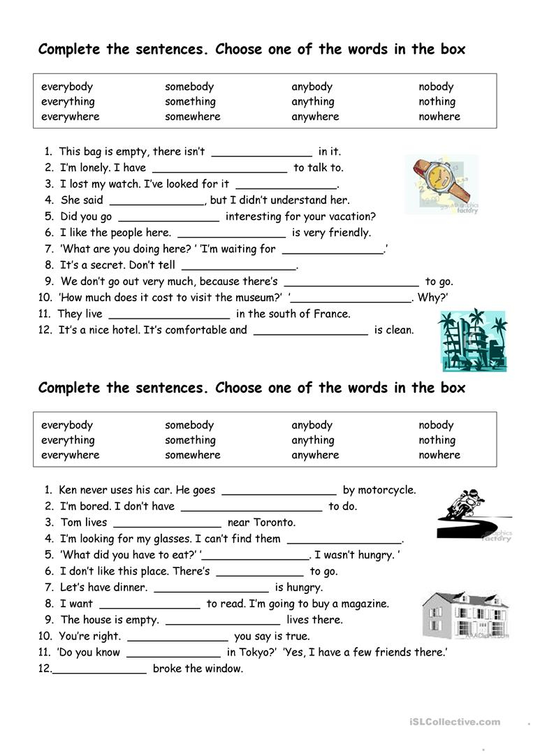 Subject Verb Agreement For Indefinite Pronouns English Esl Indefinite Pronouns Worksheets Most Downloaded 34