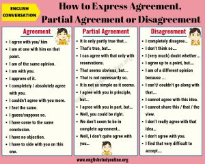 Synonym For In Agreement How To Express Agreement Partial Agreement And Disagreement In