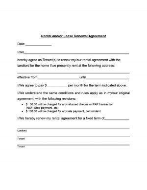 Tenancy Agreement Extension Letter 36 Best Lease Renewal Letters Forms Word Pdf Template Lab