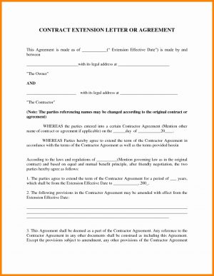 Tenancy Agreement Extension Letter Lease Extension Letter Template Samples Letter Templates