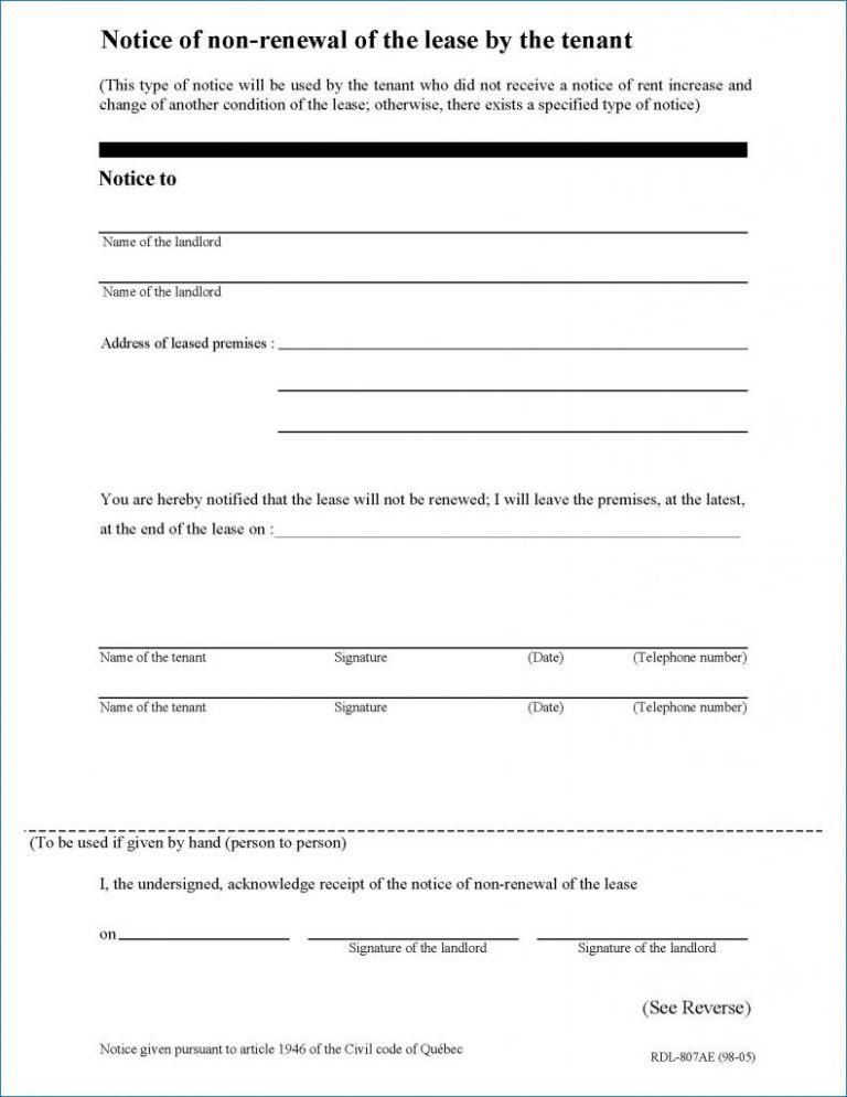 Sample Letter Not To Renew Tenancy Agreement Sample Letter Not To Renew Tenancy Agreement