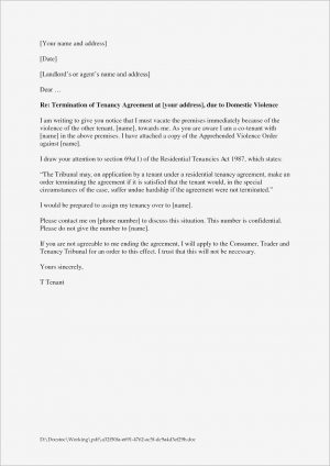 Termination Of Lease Agreement Notice Of Termination Lease Ment Rental Letter Sample From Landlord
