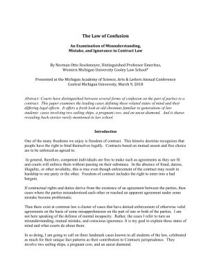 Three Parties Agreement Pdf The Law Of Confusion An Examination Of Misunderstanding