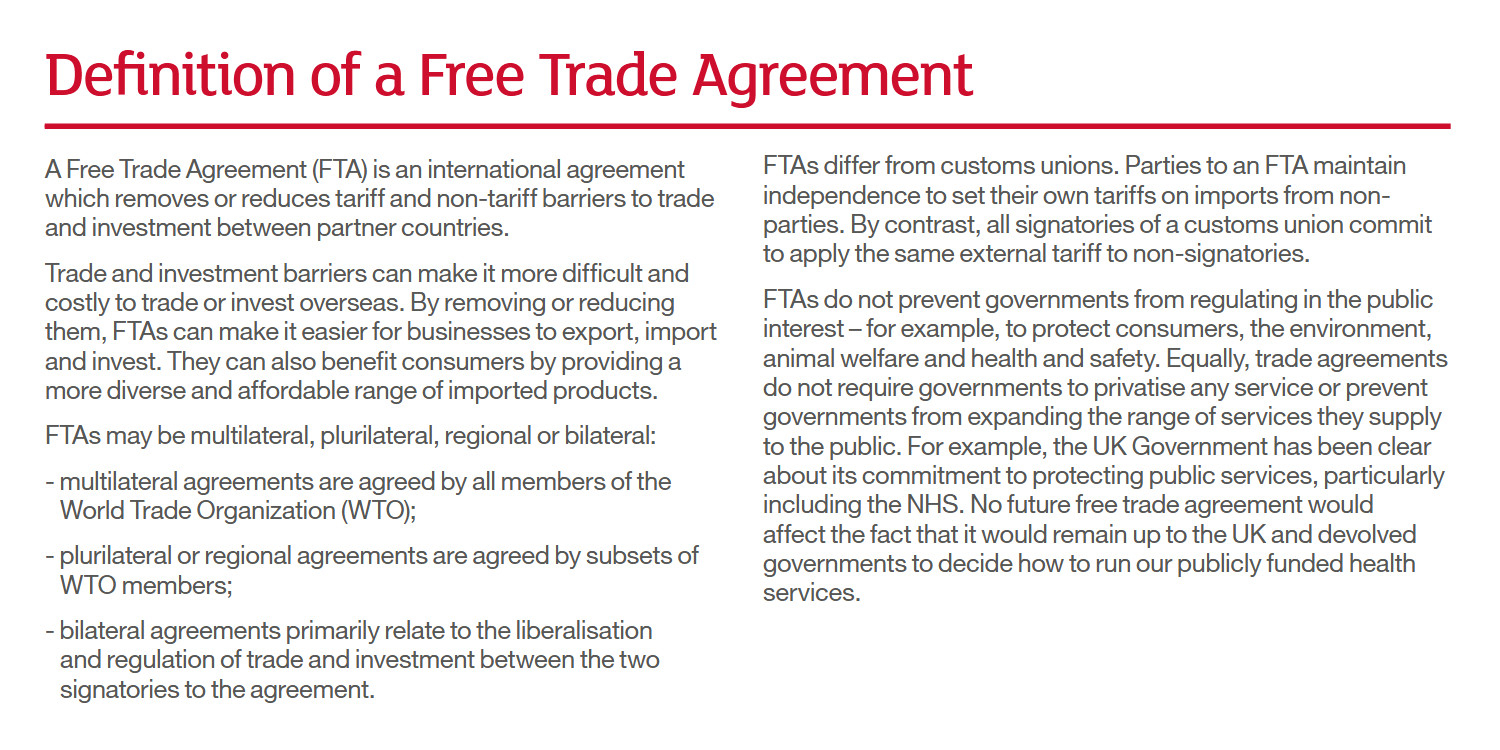 Trade Agreement Definition Definition Of A Free Trade Agreement