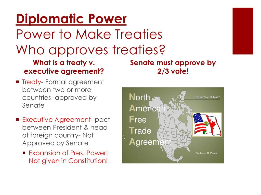 Treaty V Executive Agreement Chapters 14 The Growth Of Presidential Power Ppt Download