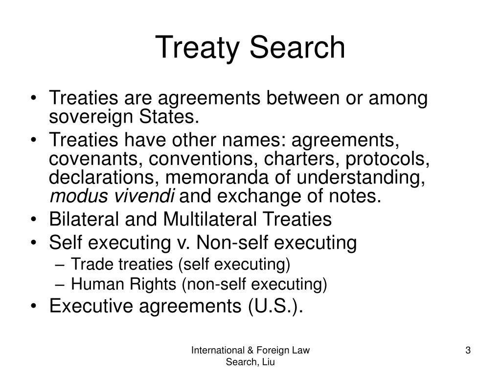 Treaty V Executive Agreement Ppt Introduction To International Foreign Comparative Law