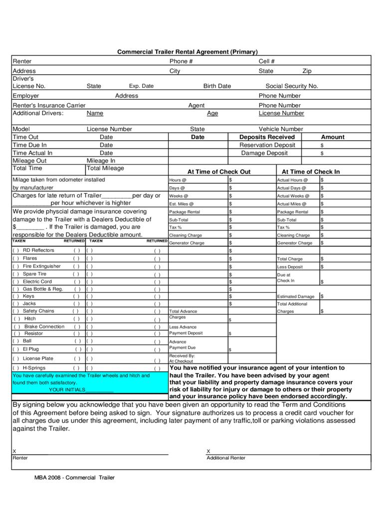 Truck Lease Agreement Template Trailer Lease Agreement Form 27 Images Of Rental Truck Template