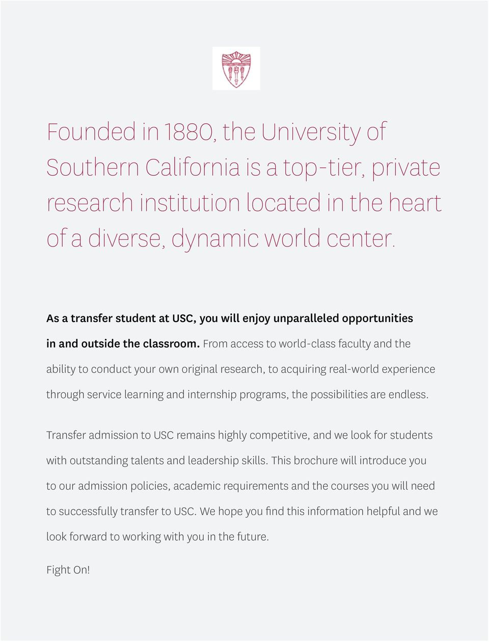 Usc Articulation Agreements Transferring To Usc Pdf