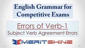 Verb Agreement Errors Errors Of Verb 1 Subject Verb Agreement Errors