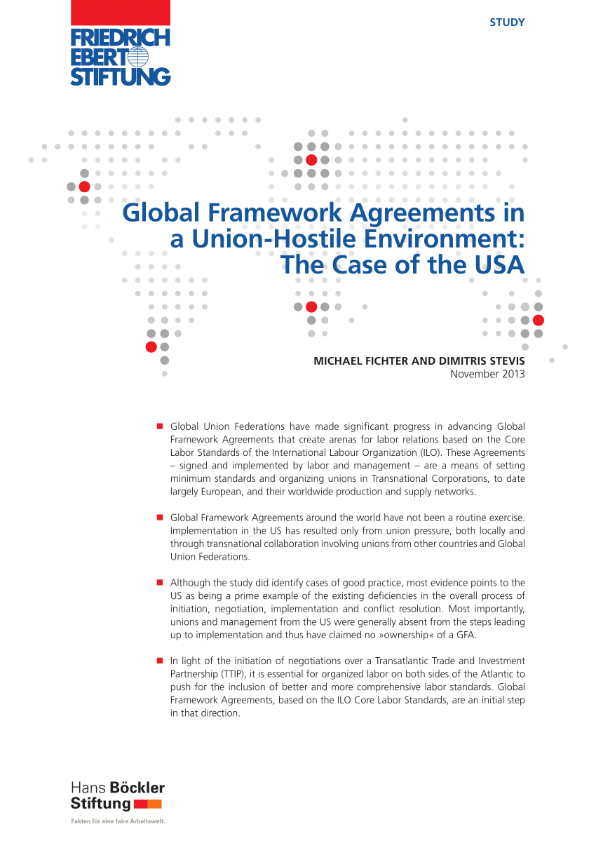 What Are Framework Agreements Pdf Global Framework Agreements In A Union Hostile Environment The
