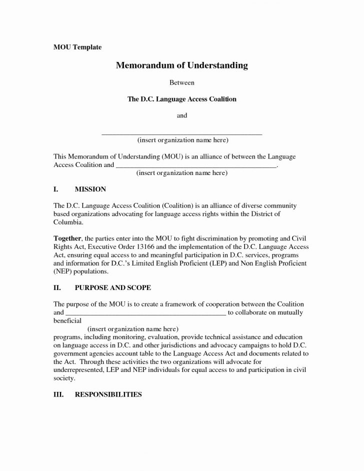 What Is A Memorandum Of Agreement Between Two Parties Sample Memorandum Of Agreement Between Two 2814