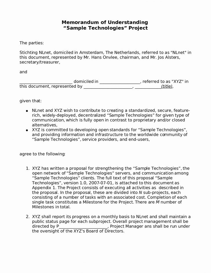 What Is A Memorandum Of Agreement Between Two Parties What Is A ...