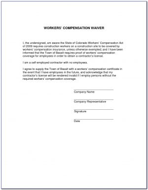 What Is A Subrogation Agreement Waiver Of Subrogation Form For Workers Comp Universal Network
