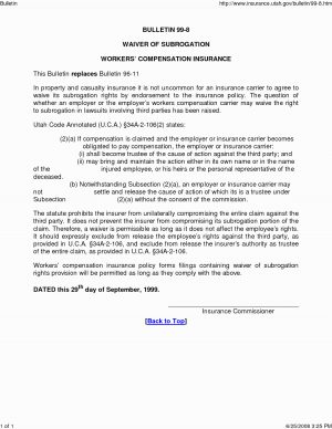 What Is A Subrogation Agreement Waiver Of Subrogation Template 10 Ways On How To Get The Marianowo