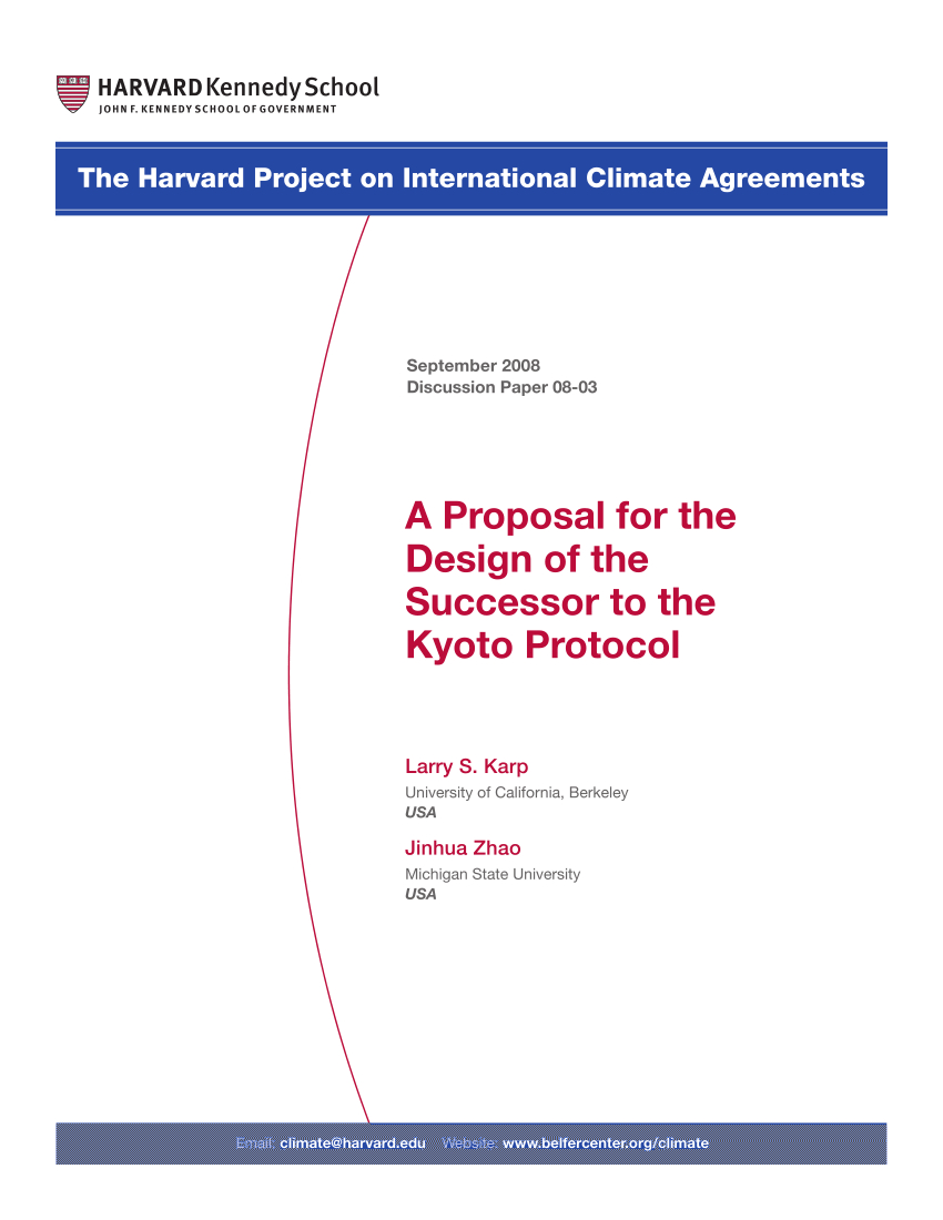 What Is Kyoto Agreement Pdf A Proposal To Reform The Kyoto Protocol The Role Of Escape