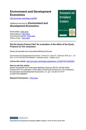 What Is Kyoto Agreement Pdf Did The Kyoto Protocol Fail An Evaluation Of The Effect Of The