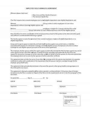 Workers Agreement Sample 40 Hold Harmless Agreement Templates Free Template Lab