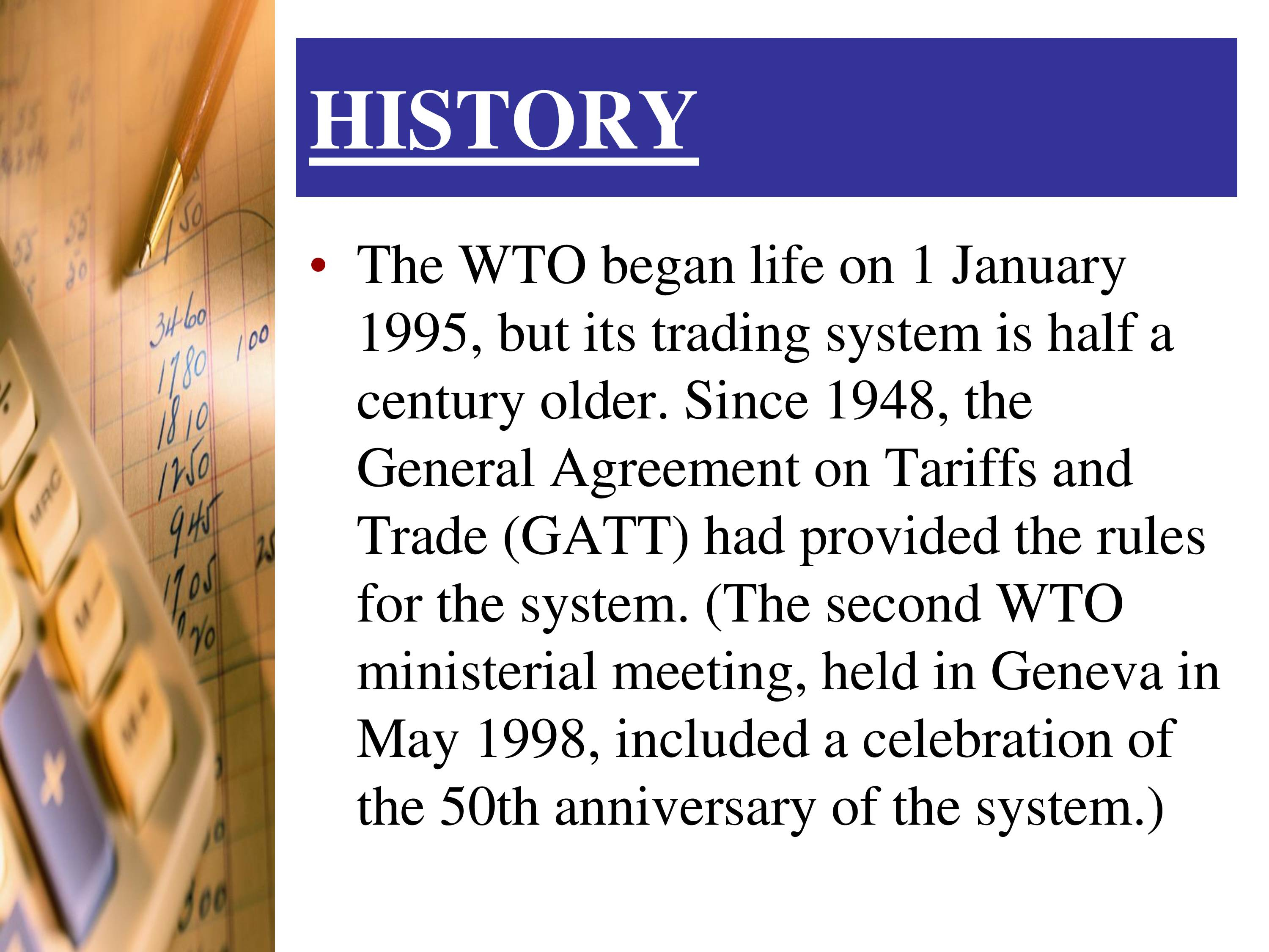 World Trade Agreement World Trade Organization Powerpoint Slides
